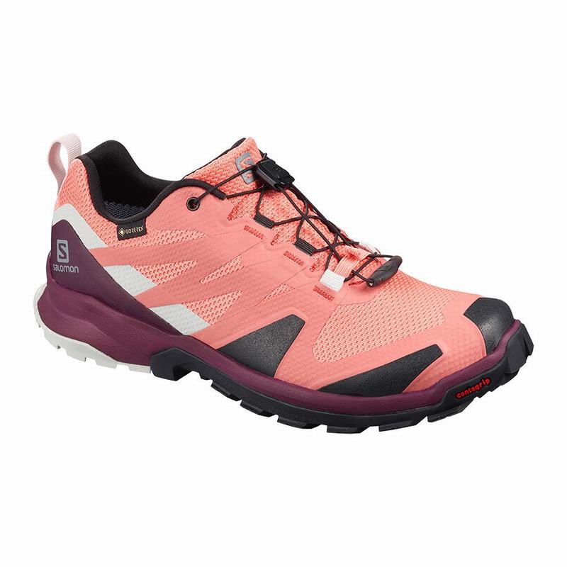 SALOMON XA ROGG GTX W Philippines - Women's Trail Running Shoes - Coral/Black | 164879-RPK